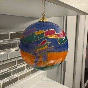 Dawn Oman North Inukshuk Christmas Balls hand painted First Nations Art